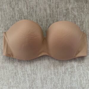 Victorias Secret Body by Victoria Lined Seamless Tan Strapless Bra